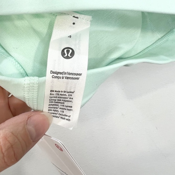 NWT Lululemon Energy Bra Medium Support B–D Cups in Sea Mist green 4 - Picture 10 of 14